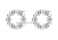 Tortite cercei argint 925 pentru Swarovski pp18, 14mm - x1per