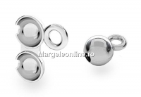 Clasp for bracelets or necklaces,  925 silver, 8.5x6.5mm - x2