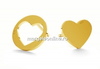 Tortite cercei set inima, argint 925 placat cu aur - x1per