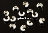 Crimp, 925 silver, 4.5mm - x2