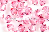 Preciosa, bicone bead, light rose, 6mm - x20