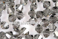 Preciosa, bicone bead, black diamond, 6mm - x20