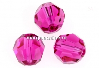 Preciosa, margele, rotund fatetat, fuchsia, 4mm - x10