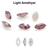 Preciosa navette, fancy chaton, light amethyst, 10mm - x4