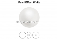 Preciosa, cabochon perla cristal, white, 8mm - x4