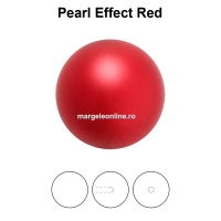Perle Preciosa cu un orificiu, red, 8mm - x2