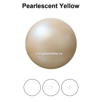 Perle Preciosa cu un orificiu, pearlescent yellow, 8mm - x2