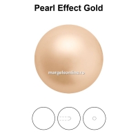Perle Preciosa cu un orificiu, gold, 10mm - x2