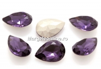Ideal crystals, fancy drop, purple amethyst, 10x7mm - x4