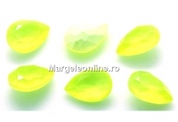Ideal crystals, fancy drop, neon yellow, 10x7mm - x4