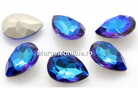 Ideal crystals, fancy drop, bermuda blue, 14x10mm - x2