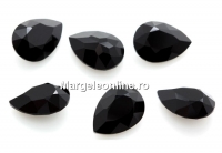 Ideal crystals, fancy drop, jet, 14x10mm - x2