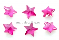 Ideal crystals, fancy star, peony fuchsia, 10mm - x1