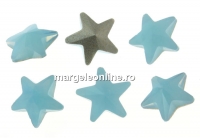 Ideal crystals, fancy star, mix aqua opal, 10mm - x1