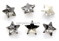 Ideal crystals, fancy star, black diamond, 10mm - x1