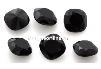 Ideal crystals, fancy square, jet, 10mm - x2