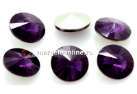 Ideal crystals, rivoli, dark purple amethyst, 10mm - x4