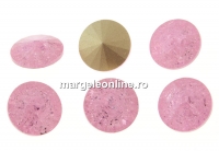 Ideal crystals, rivoli, mix light rose crackled, 12mm - x2