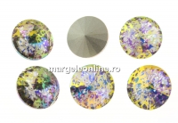 Ideal crystals, rivoli, rainbow patina, 18mm - x1