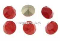 Ideal crystals, chaton, mix red-orange crackled, 8mm - x6