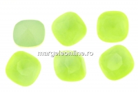 Ideal crystals, fancy square, neon yellow, 12mm - x2