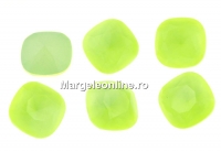 Ideal crystals, fancy square, neon yellow, 12mm - x2