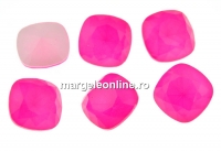 Ideal crystals, fancy square, neon pink, 12mm - x2