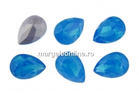 Ideal crystals, fancy picatura, caribbean blue opal, 10x7mm - x4