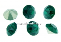 Ideal crystals, chaton, emerald, 10mm - x2
