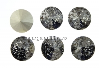 Ideal crystals, rivoli, black patina, 18mm - x1