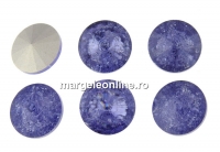 Ideal crystals, rivoli, mix tanzanite crackled, 14mm - x2