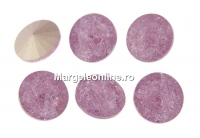 Ideal crystals, rivoli, mix light amethyst crackled, 12mm - x2