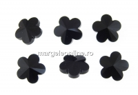 Ideal crystals, fancy flower, jet, 6mm - x2