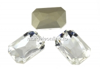 Ideal, rivoli cabochon, crystal, 27x18mm - x1