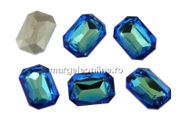 Ideal, rivoli cabochon, bermuda blue, 14x10mm - x1