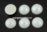 Ideal crystals, cabochon, ivory, 3.8mm - x10