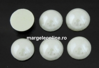 Ideal crystals, cabochon, ivory, 8.5mm - x2