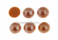 Ideal crystals, cabochon, chocholate delite, 6.5mm - x2