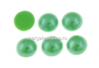 Ideal crystals, cabochon, peridot green, 6.5mm - x2