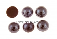 Ideal crystals, cabochon, intense brown, 6.5mm - x2