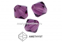 Preciosa, margele bicone, amethyst, 3mm - x40