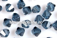 Preciosa, bicone bead, montana, 3mm - x40