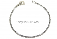 Tennis bracelet, crystal, 18cm - x1