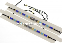 Morse code bracelet, diamond cut crystals, adjustable - x1