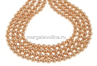 Perle tip Mallorca, rotund, rose gold,  4.5mm