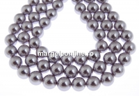 Mallorca type pearls, round, purple silver, 10mm