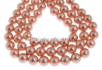 Mallorca type pearls, round, blush, 10mm