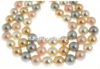 Perle tip Mallorca, rotund, mix, 12mm