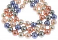 Perle tip Mallorca, rotund, mix, 12mm