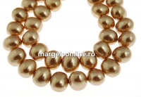 Perle tip Mallorca, drops, gold, 15mm